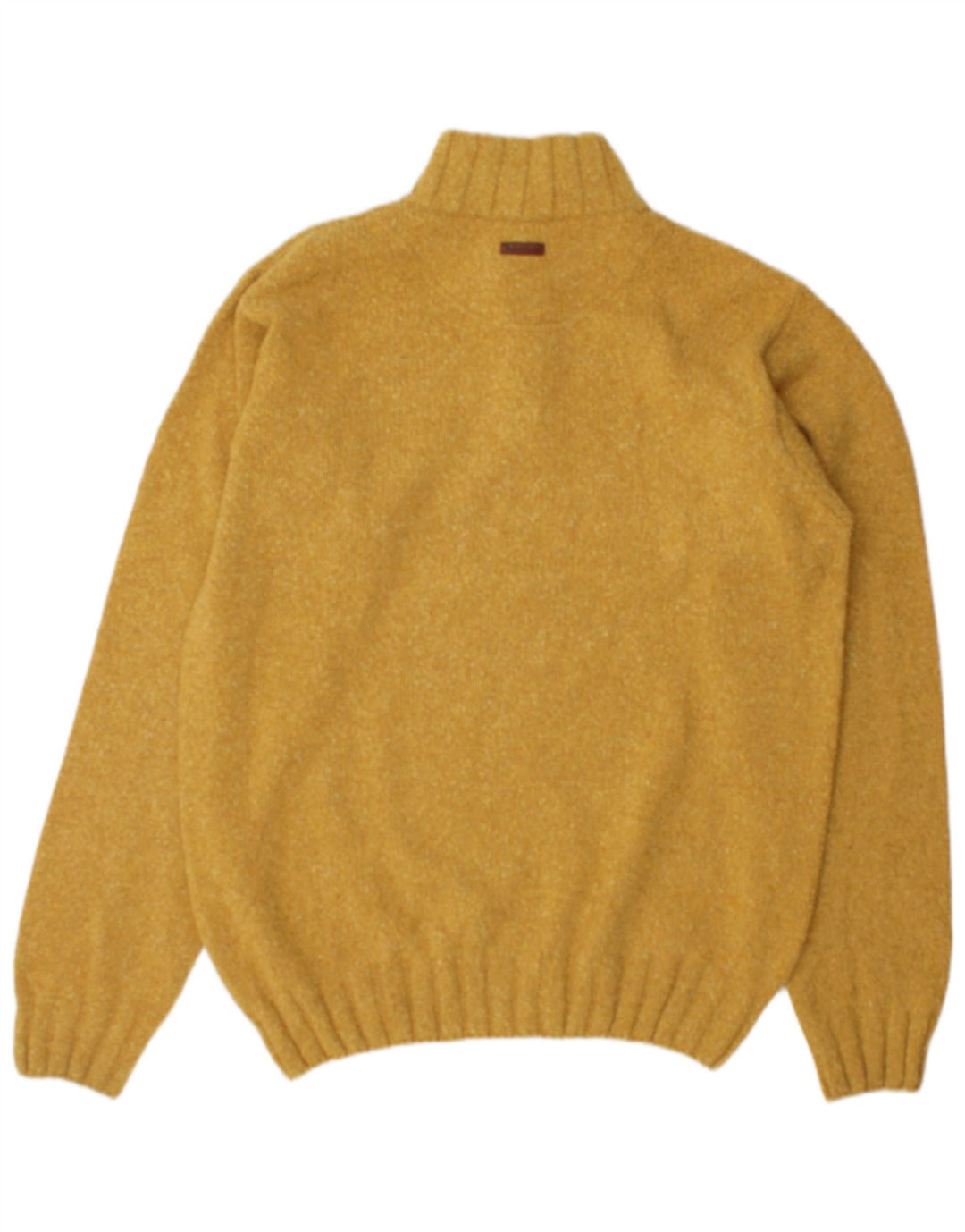 Marlboro Classics Pull à col boutonné pour homme en laine jaune Large
