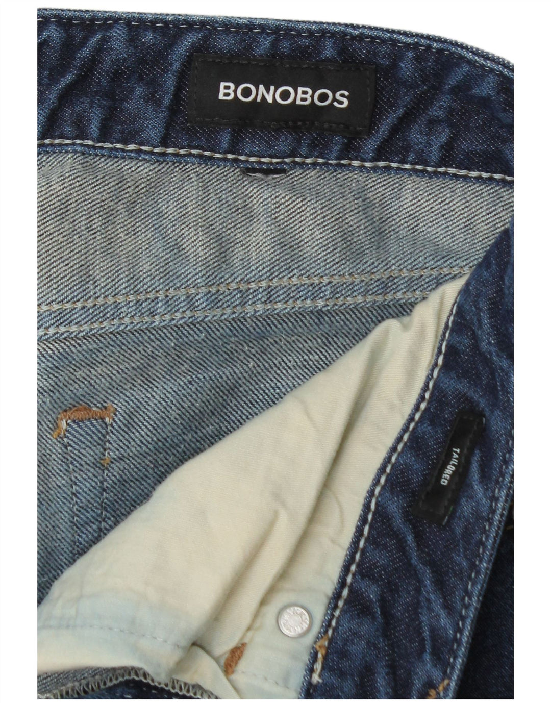 BONOBOS Jean Slim Coupe Ajustée Femme W30 L27 Bleu