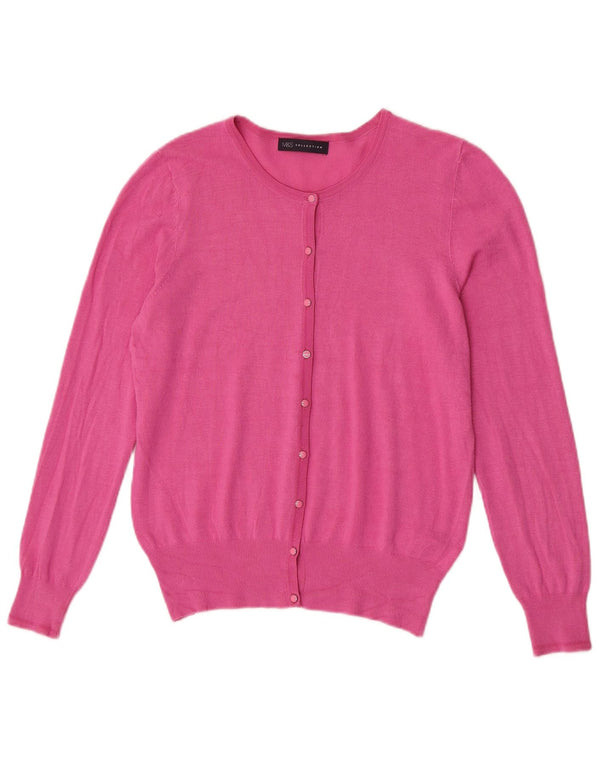 Marks & Spencer Cardigan pour femme en viscose rose moyen UK 44