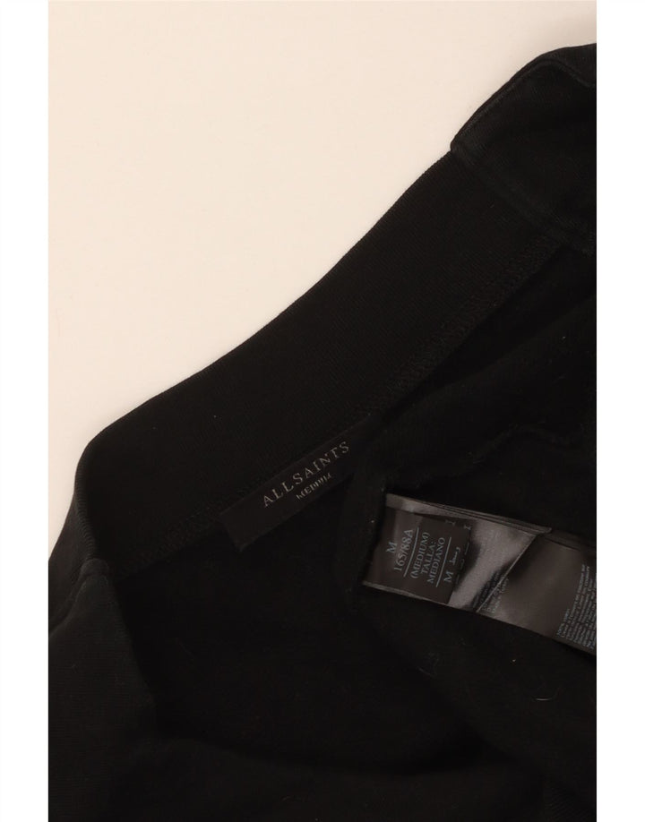 ALL SAINTS Sweat-shirt surdimensionné pour femme UK 14 en coton noir moyen