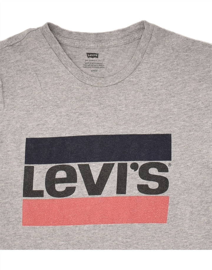 LEVI'S Mens Graphic T-Shirt Top Small Grey Cotton | Vintage Levi's | Thrift | Second-Hand Levi's | Used Clothing | Messina Hembry 