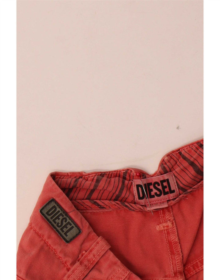 Diesel Pantalon Chaud W28 Femme Rouge Moyen