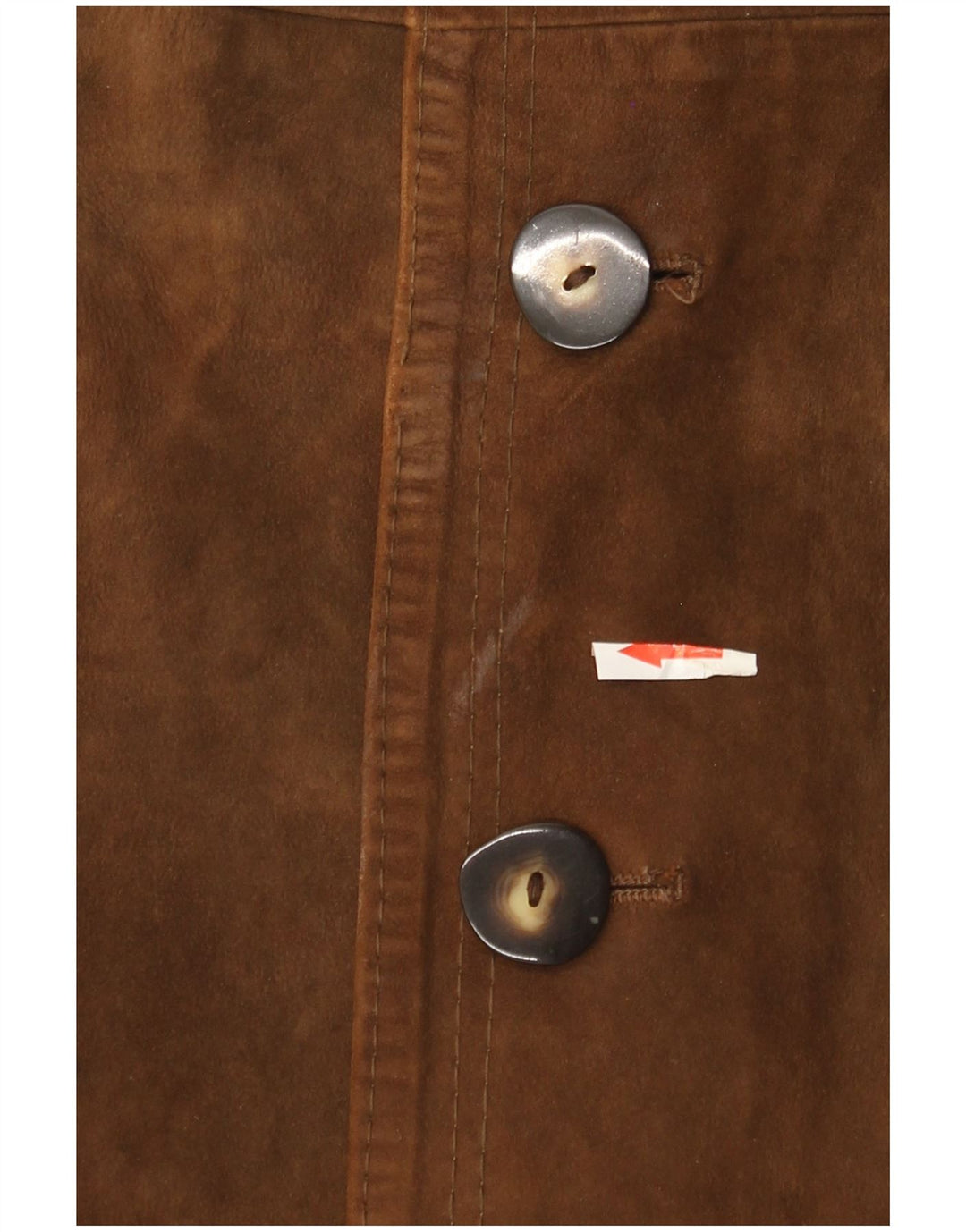 vintage Mens Daim Trench Coat UK 36 Petit Brun