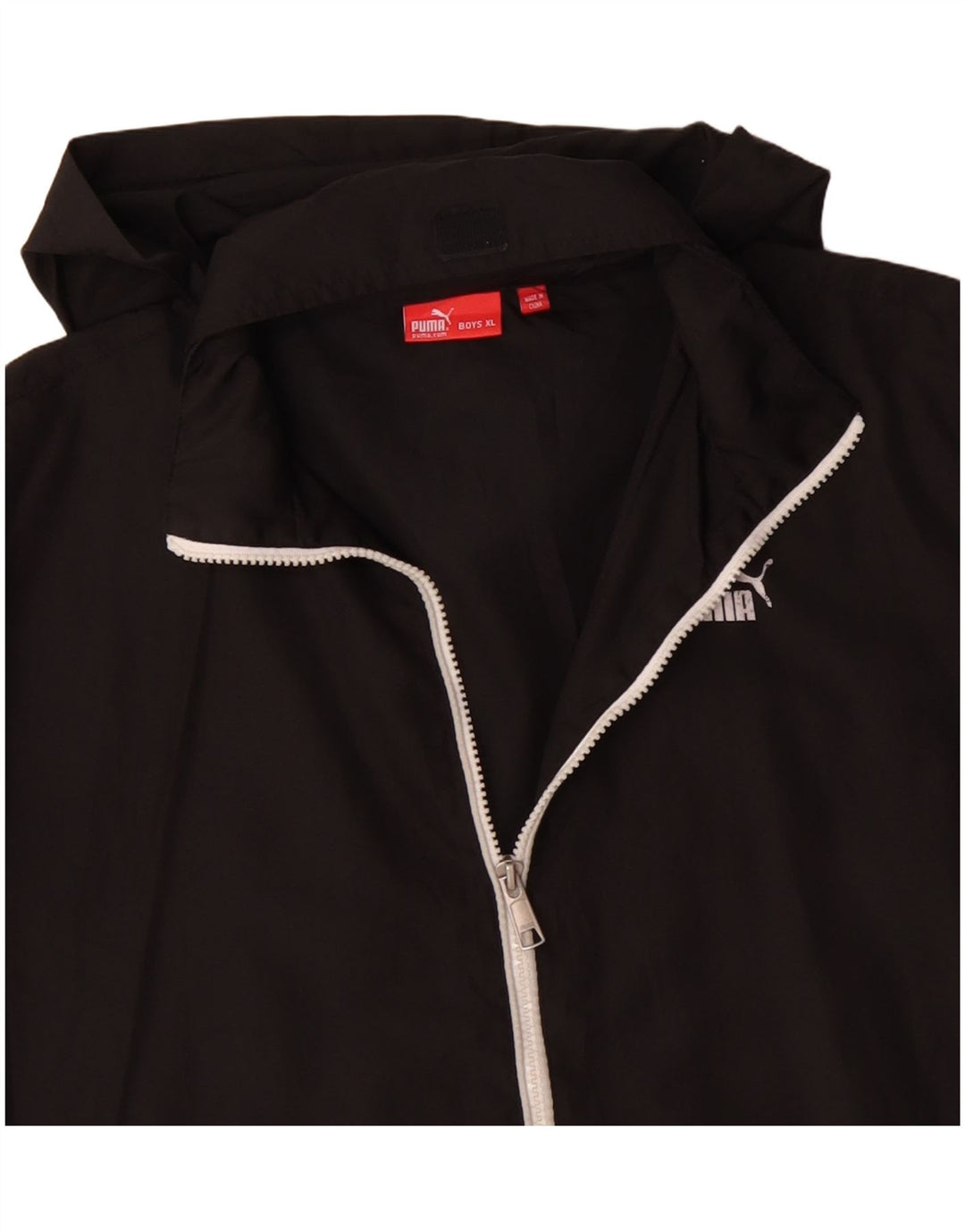 PUMA Veste de survêtement à capuche pour garçon 13-14 ans XL Noir Polyester