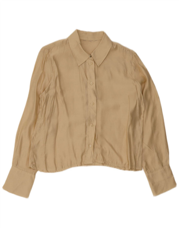 Chemisier chemise femme vintage UK 14 Beige moyen