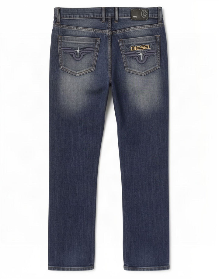 Diesel Jean Droit Homme W34 L34 Bleu Coton