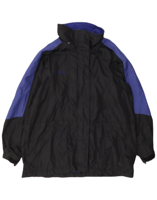 Columbia Veste de pluie graphique pour femme UK 18 XL Noir Colourblock