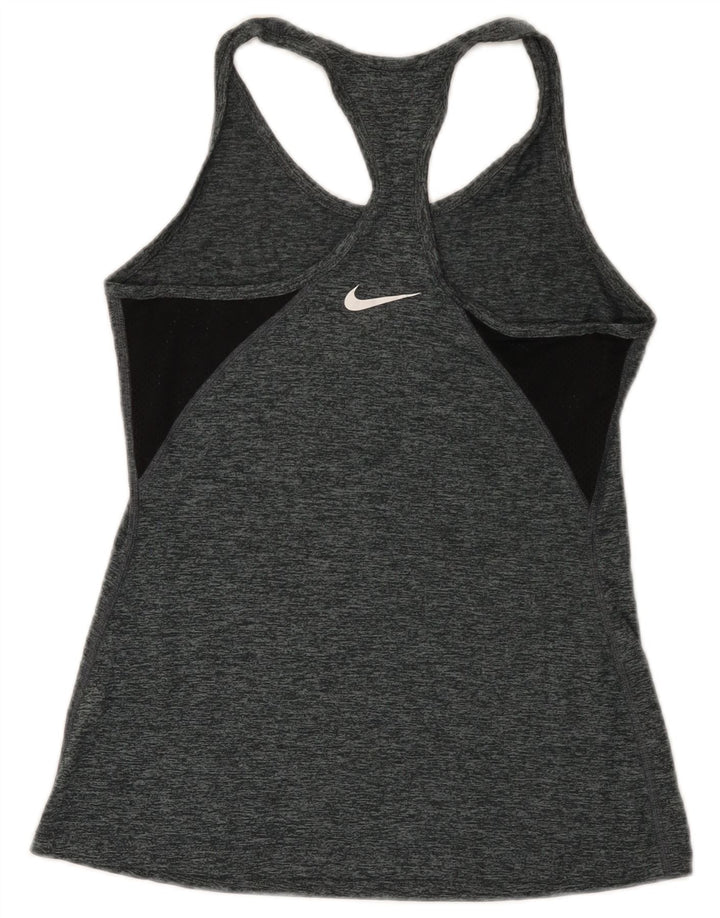 Nike Femme Dri Fit Débardeur UK 8 Petit Gris Moucheté Polyester