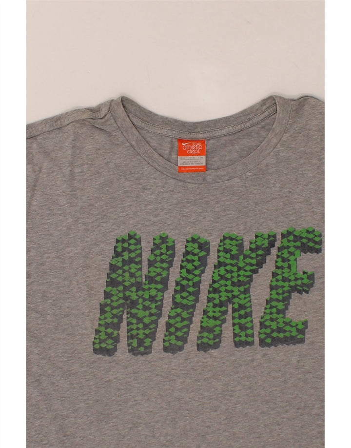 NIKE Mens Graphic T-Shirt Top 2XL Grey Cotton Vintage Nike and Second-Hand Nike from Messina Hembry 