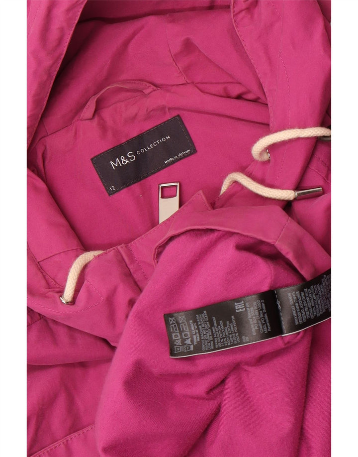 Marks & Spencer Veste utilitaire à capuche pour femme UK 12 Coton rose moyen
