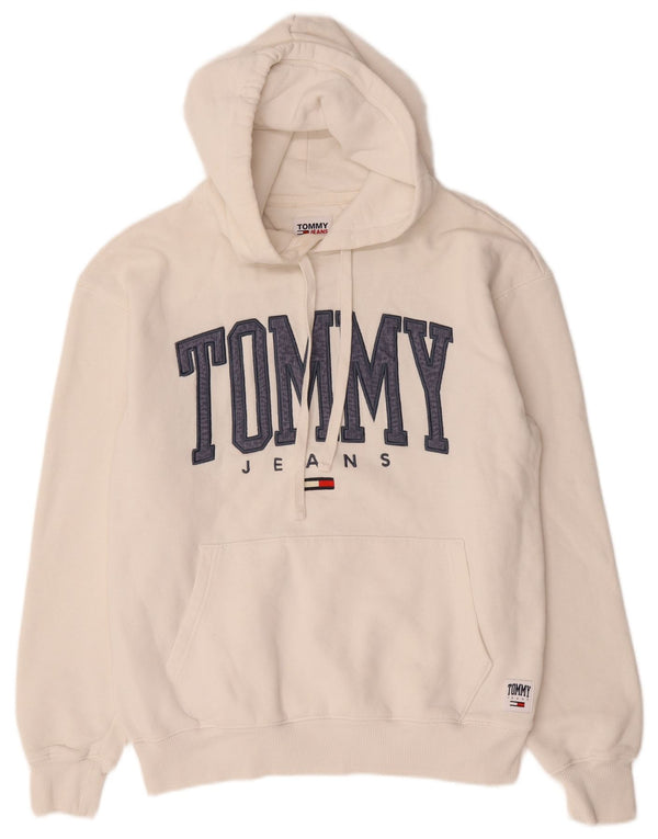 Tommy Hilfiger Pull à capuche graphique pour homme Petit coton blanc