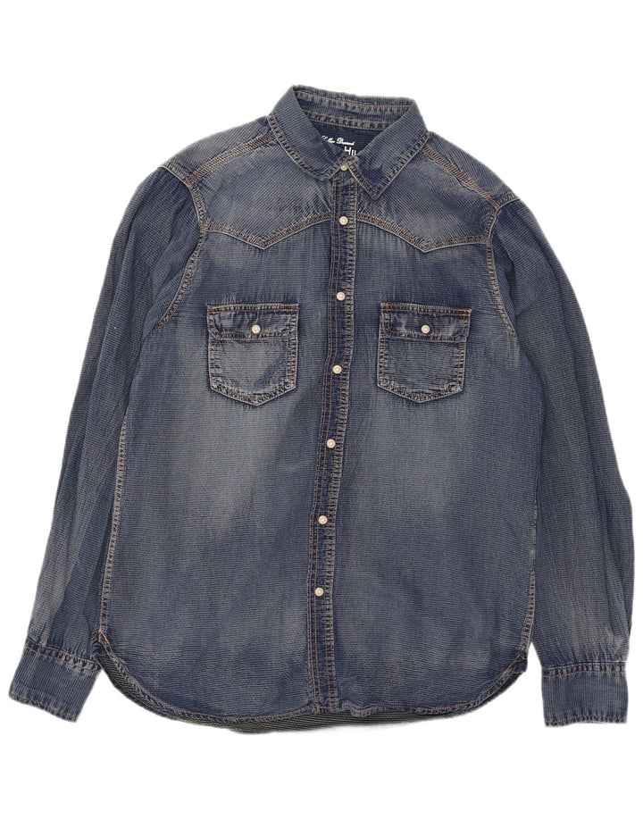 Grand & Hills Chemise en Jean Homme Grand Bleu Coton