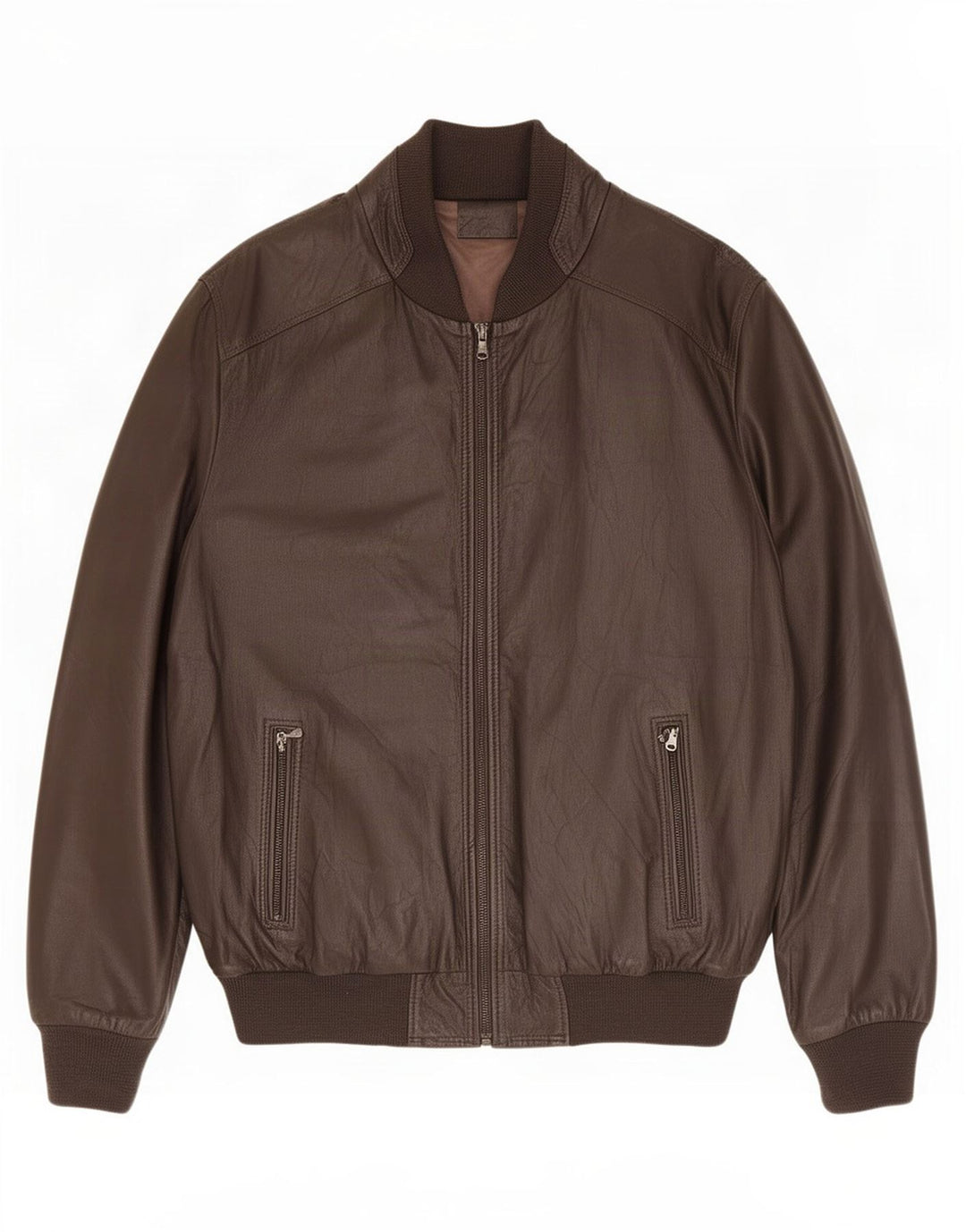 veste en cuir homme vintage IT 60 5XL Marron