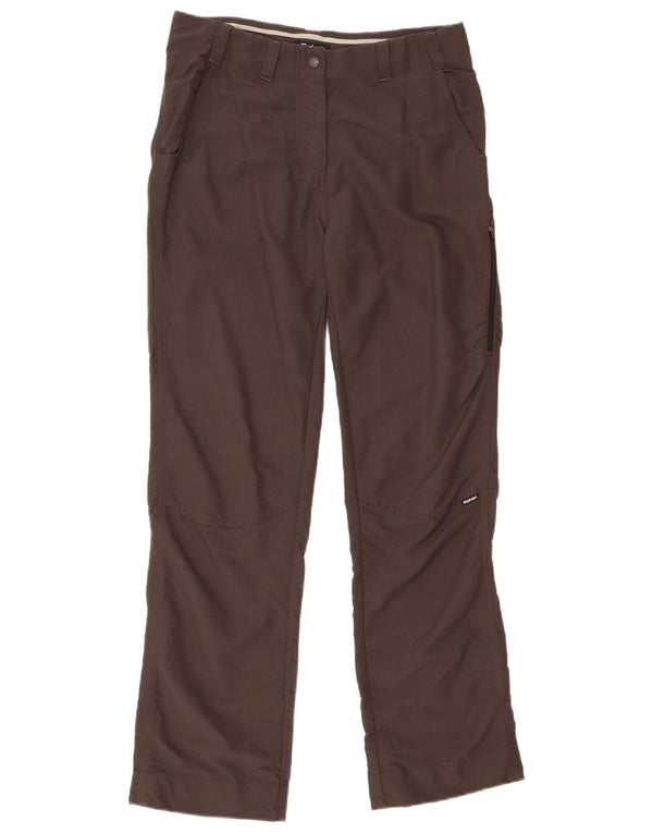 ROHAN Womens Straight Hiking Trousers UK 10 Small W30 L31 Brown Polyamide