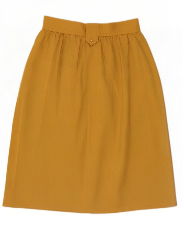 vintage Femme A-Line Jupe Petite W26 Jaune