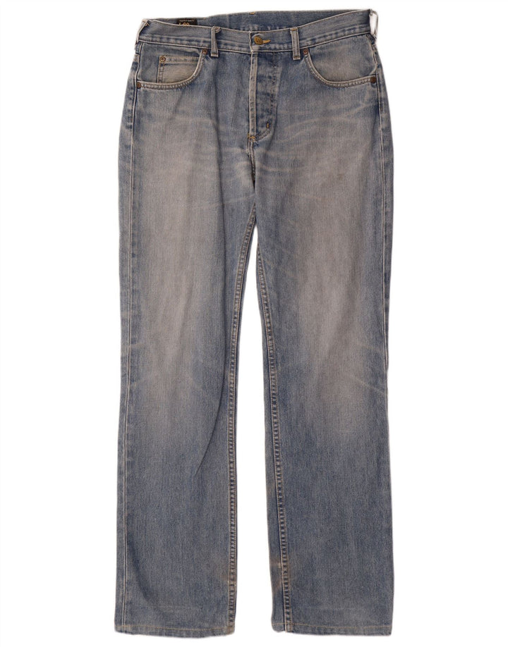 LEE Jean droit graphique homme W32 L33 bleu coton