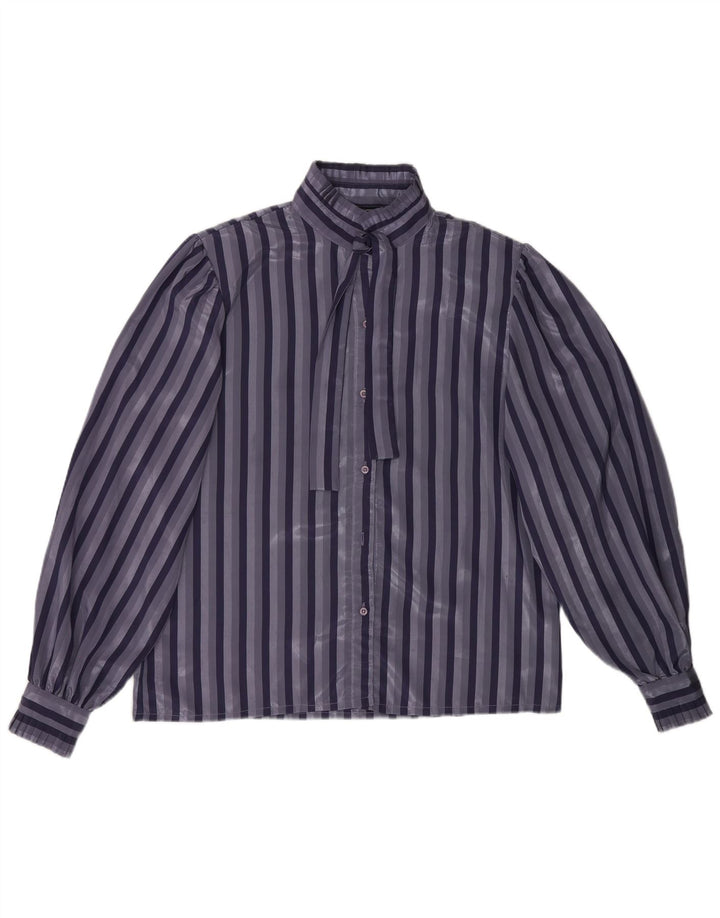 Jacques Vert Chemisier Femme UK 16 Large Bleu Rayé