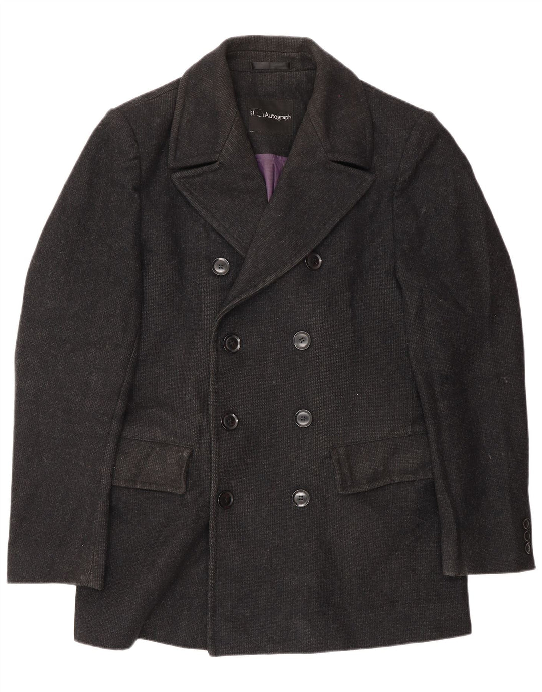Marks & Spencer Caban pour homme UK 38 Laine noire moyenne