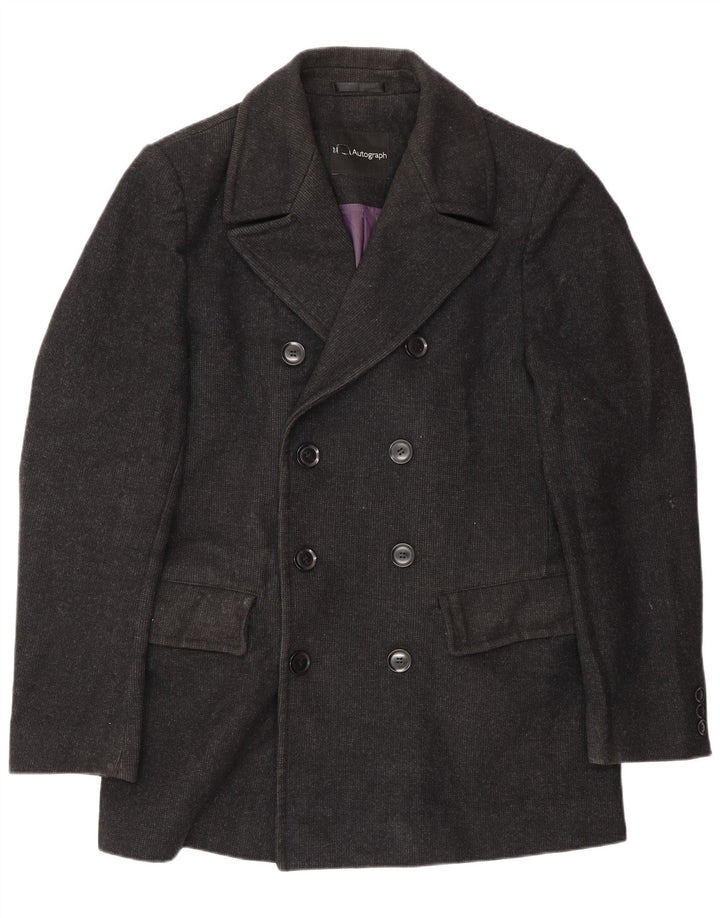 Marks & Spencer Caban pour homme UK 38 Laine noire moyenne