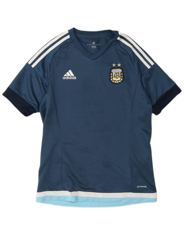 Adidas Hommes Argentine National Football Graphic T-Shirt Top Petit Bleu