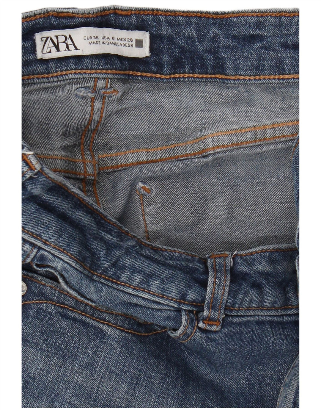 Zara Jean Slim Femme EU 38 Petit W28 L26 Bleu