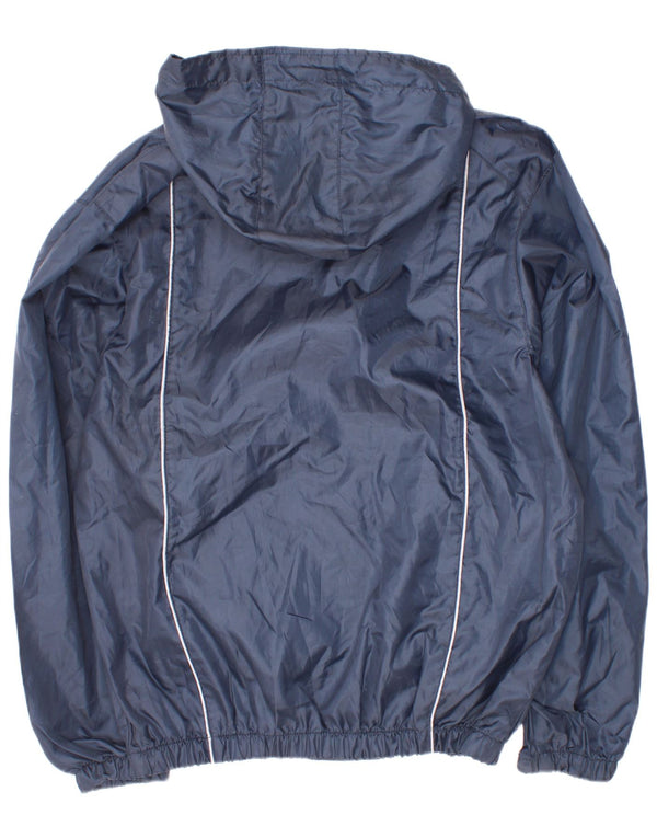 Umbro Veste de Pluie à Capuche Garçon 11-12 Ans Large Bleu Marine Polyester