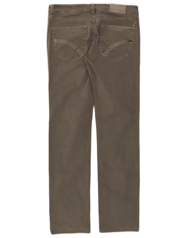 Gas Pantalon décontracté droit femme W31 L31 Gris Coton