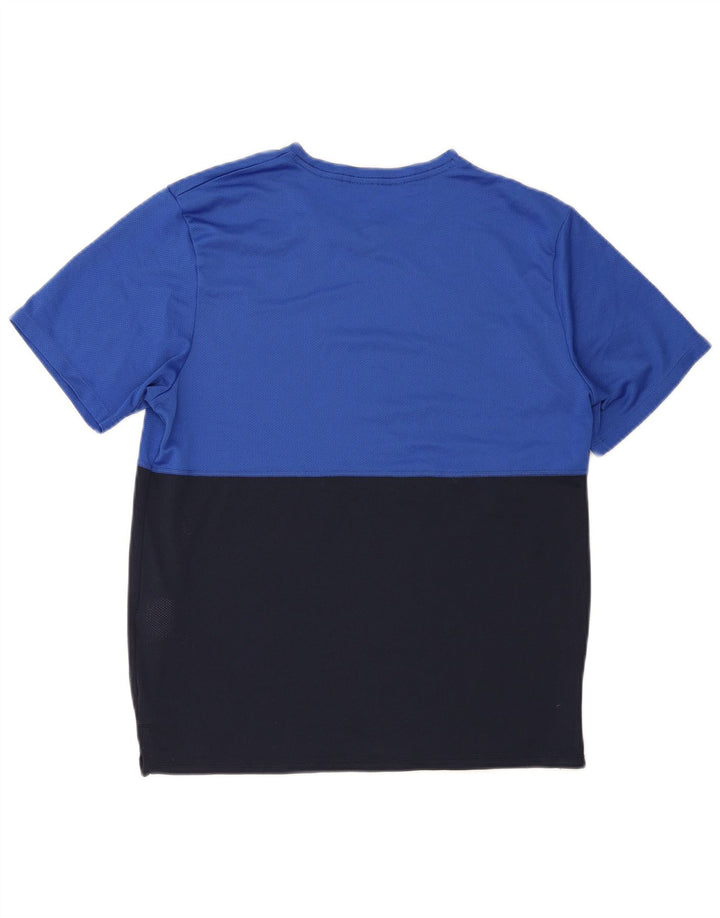 Nike T-shirt pour homme en polyester color block bleu moyen