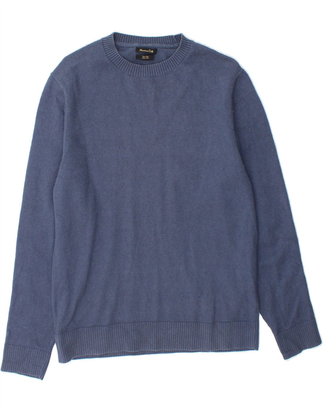 MASSIMO DUTTI Womens Crew Neck Jumper Sweater UK 14 Medium Navy Blue Vintage Massimo Dutti and Second-Hand Massimo Dutti from Messina Hembry 