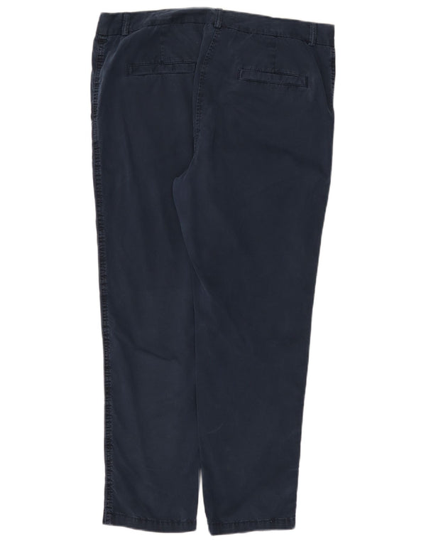 Marks & Spencer Pantalon chino taille haute pour femme UK 14 Large W34 L26 Bleu marine B
