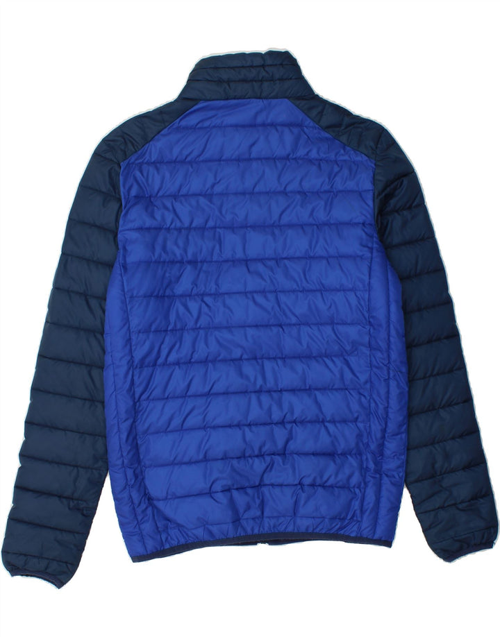 ELLESSE Mens Padded Jacket UK 34 XS Blue Colourblock Polyester Vintage Ellesse and Second-Hand Ellesse from Messina Hembry 