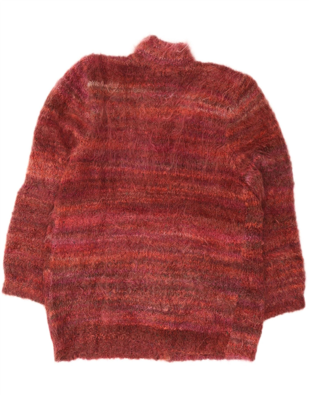 vintage Femmes Surdimensionné Cardigan Pull UK 18 XL Bourgogne