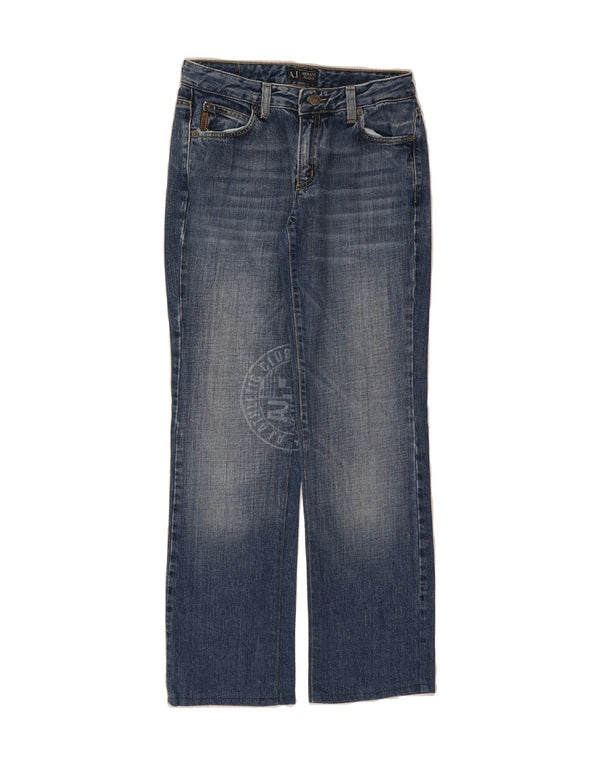ARMANI Womens Indigo Straight Jeans W28 L28 Blue Cotton