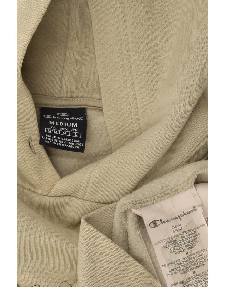Champion Pull à Capuche Graphique Homme Kaki Moyen Coton