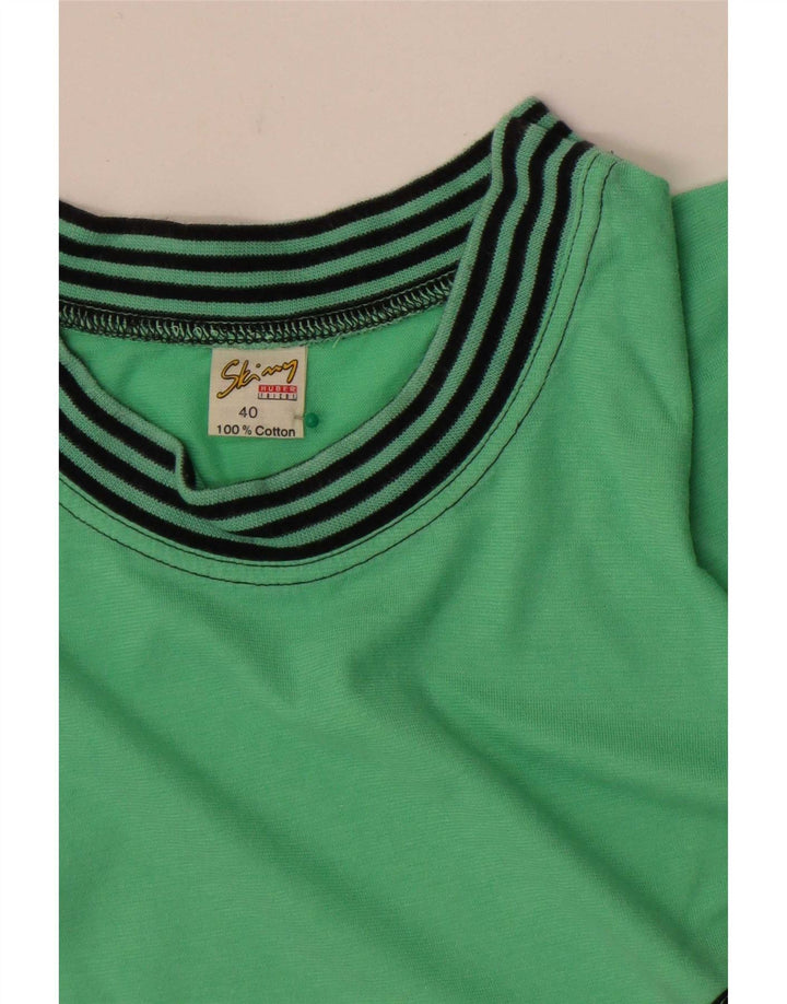 Huber Sweat-shirt pour femme EU 40 Vert moyen Colourblock Rétro