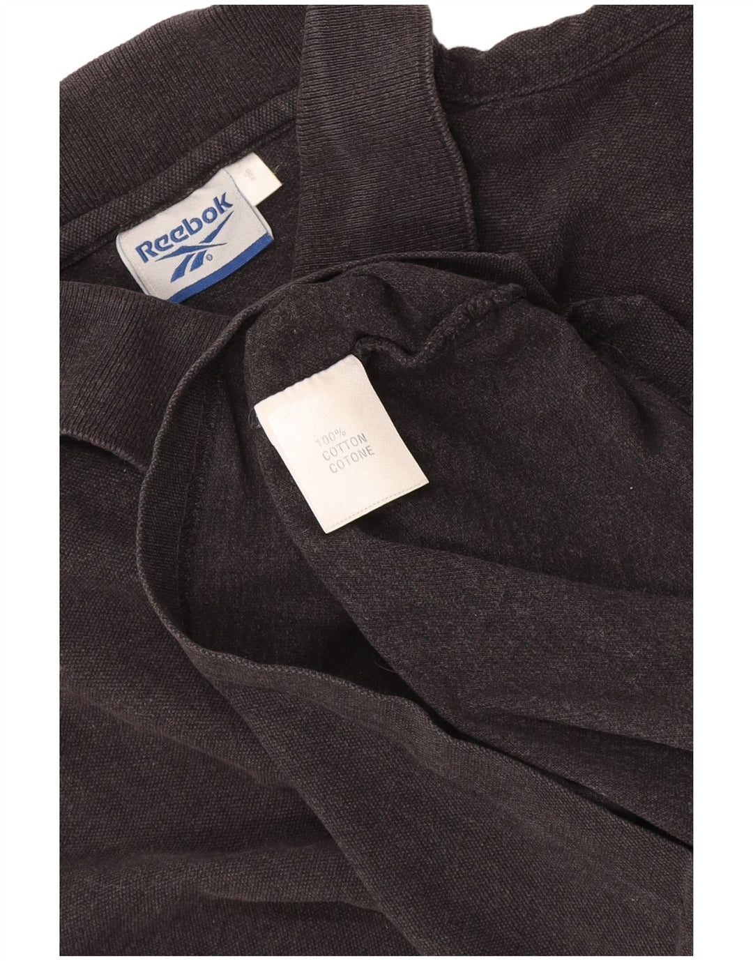 Reebok Polo Homme Petit Noir Coton