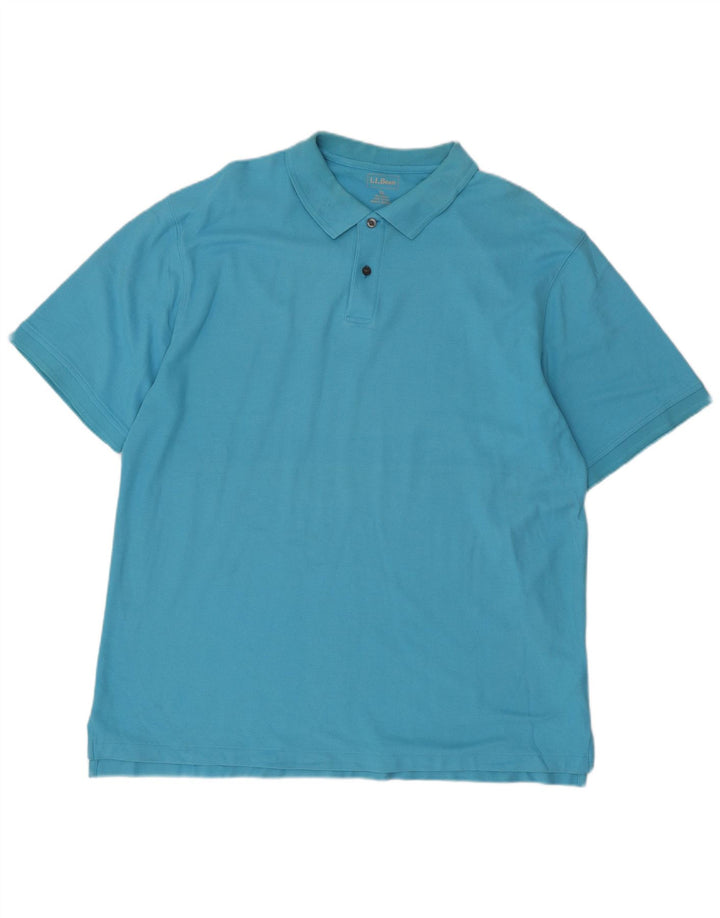 L.L.BEAN Polo Homme XL Bleu Coton