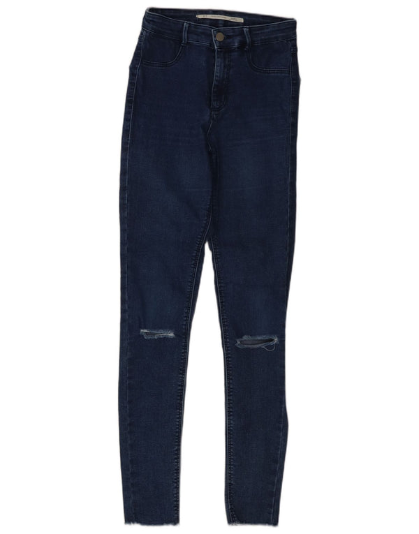 Zara Femmes Trafaluc Jean Skinny En Détresse EU 34 2XS W24 L28 Bleu