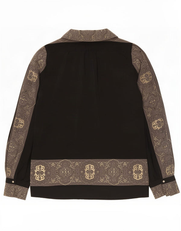 Pancaldi Chemisier Femme IT 46 Large Noir Paisley