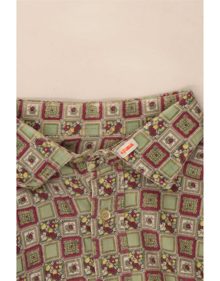 vintage Chemise Homme Taille 43 Grand Géométrique Multicolore