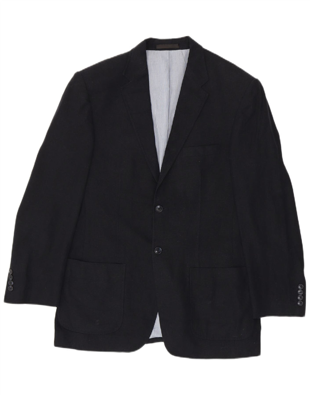 Marks & Spencer Veste blazer à 2 boutons pour homme UK 38 Bleu marine moyen Lin