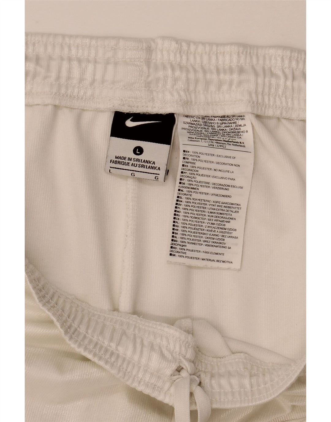 Short de sport Nike pour hommes, grand, blanc, polyester