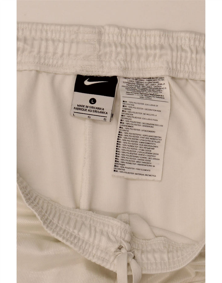 Short de sport Nike pour hommes, grand, blanc, polyester