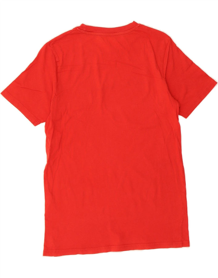 JACK & JONES Mens Slim Graphic T-Shirt Top Medium Red Cotton Vintage Jack & Jones and Second-Hand Jack & Jones from Messina Hembry 