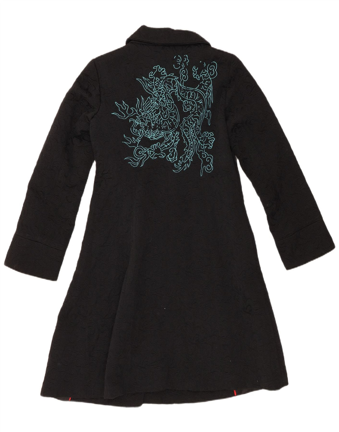 Desigual Manteau Femme EU 40 Moyen Noir Géométrique Coton