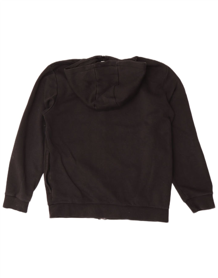 Adidas Pull à capuche zippé pour homme en coton noir moyen