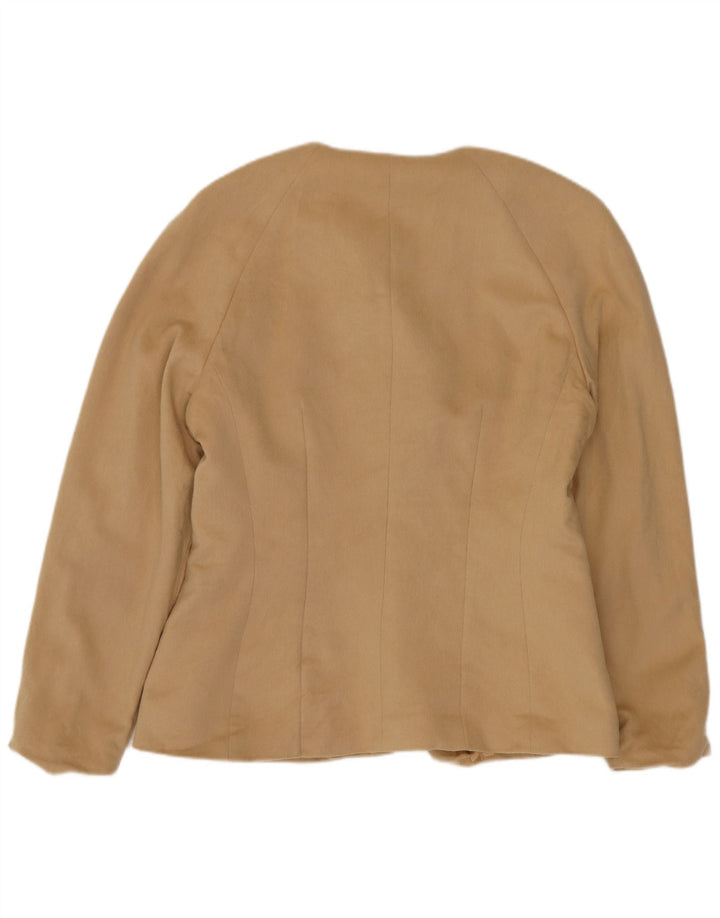 Escada Womens by Margaretha Ley Veste blazer à 6 boutons EU 38 Beige moyen