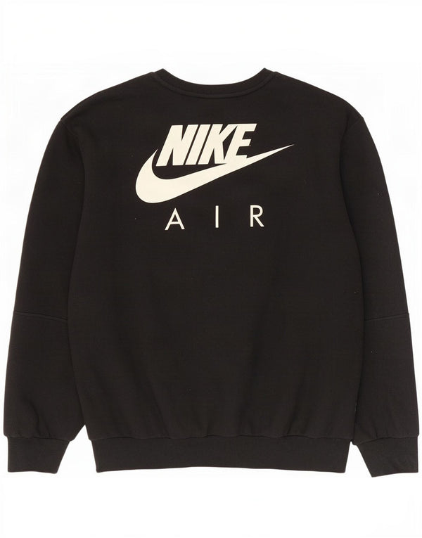 Nike Sweat-shirt graphique pour homme en coton noir 2XL
