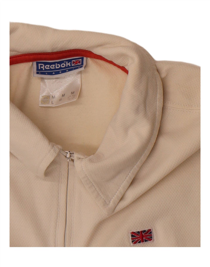 Reebok Polo Loose Fit Homme Blanc Cassé