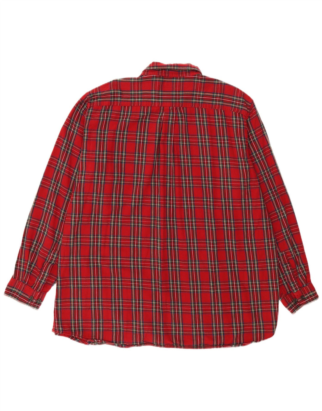 L.L.BEAN Chemise en flanelle haute pour homme 2XL en coton à carreaux rouges